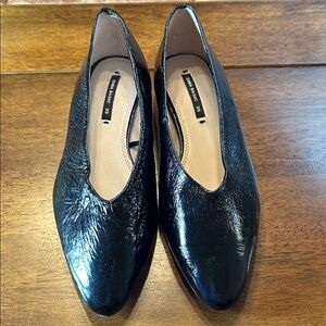 Zara Basic  Shiny Black Women's Flats